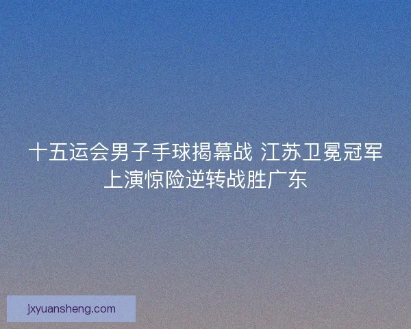 十五运会男子手球揭幕战 江苏卫冕冠军上演惊险逆转战胜广东 十五运会男子手球揭幕战 江苏卫冕冠军上演惊险逆转战胜广东